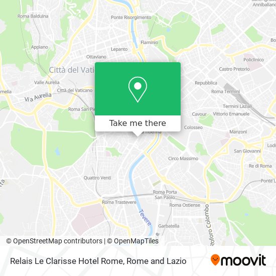 Relais Le Clarisse Hotel Rome map