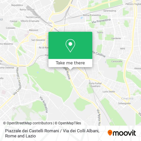 Piazzale dei Castelli Romani / Via dei Colli Albani map