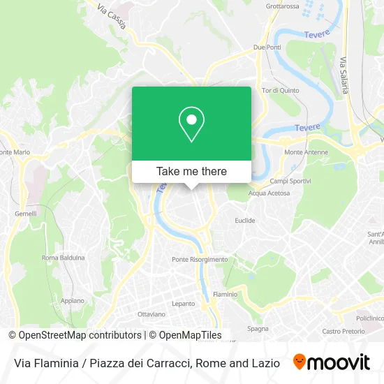 Flaminia Street / Carracci Square map