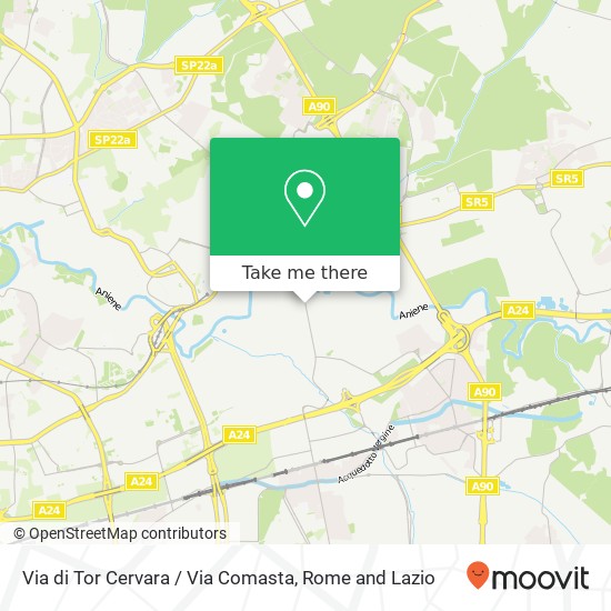Via di Tor Cervara / Via Comasta map