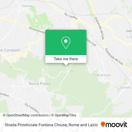 Fontana Chiusa Provincial Road map