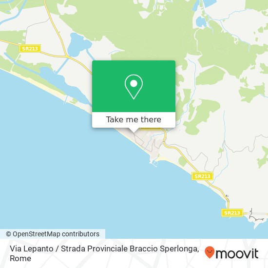 Via Lepanto / Strada Provinciale Braccio Sperlonga map