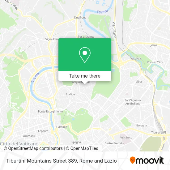 Tiburtini Mountains Street 389 map