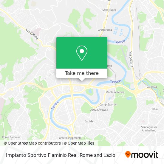 Impianto Sportivo Flaminio Real map