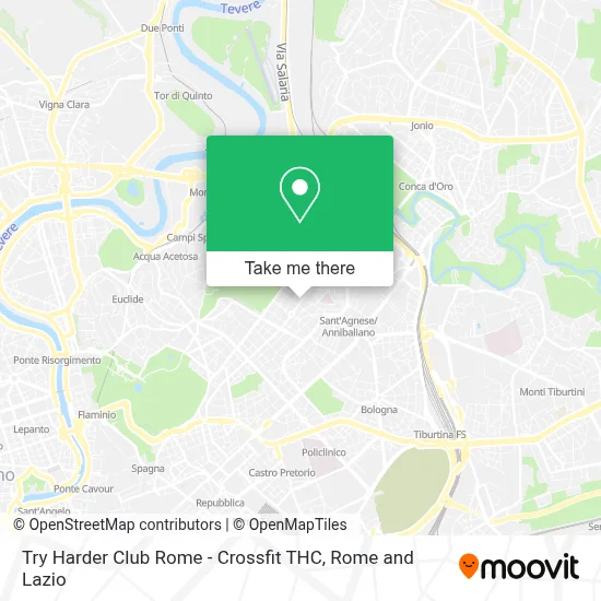 Try Harder Club Rome - Crossfit THC map