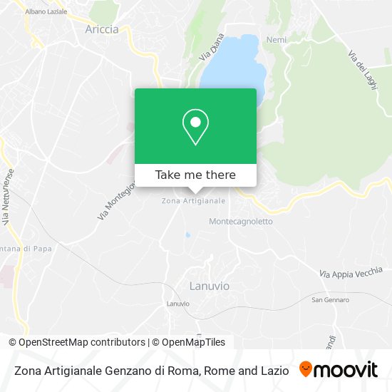 Zona Artigianale Genzano di Roma map