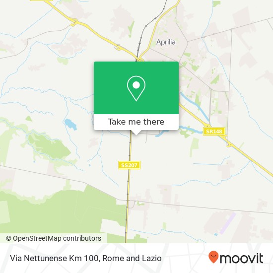 Via Nettunense Km 100 map