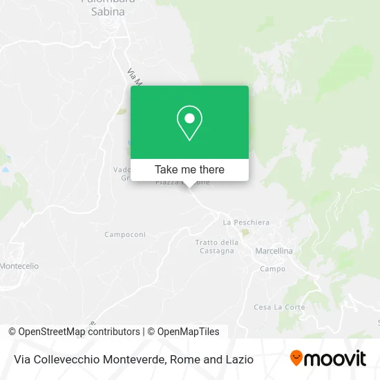 Collevecchio Monteverde Street map