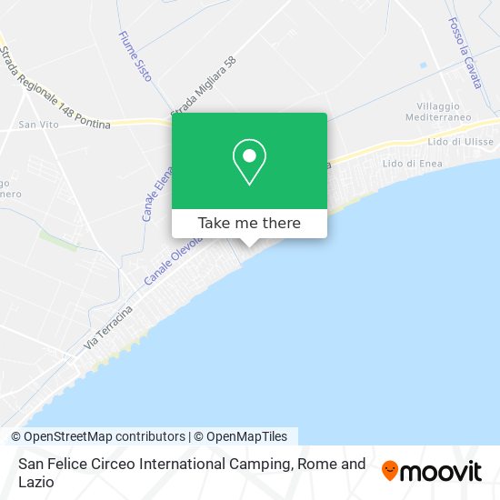 San Felice Circeo International Camping map