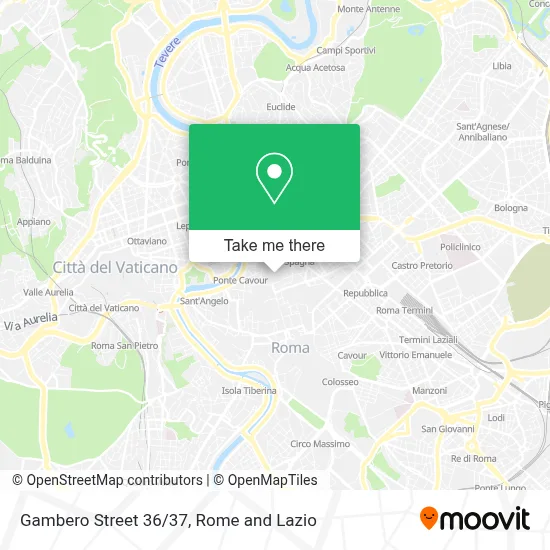 Gambero Street 36/37 map