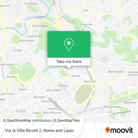 Villa Ricotti Street 2 map