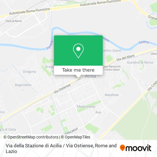 Via della Stazione di Acilia / Via Ostiense map