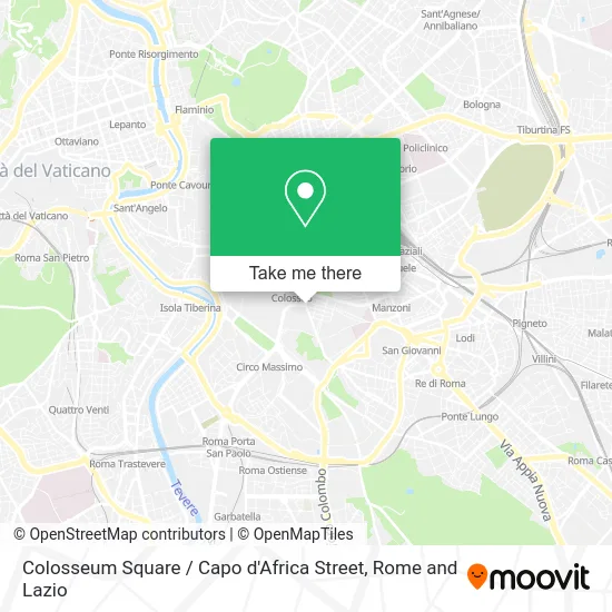 Colosseum Square / Capo d'Africa Street map