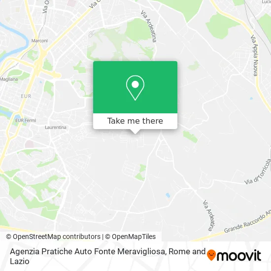 Auto Practices Agency Fonte Meravigliosa map