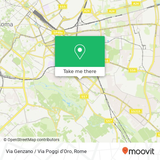 Via Genzano / Via Poggi d'Oro map