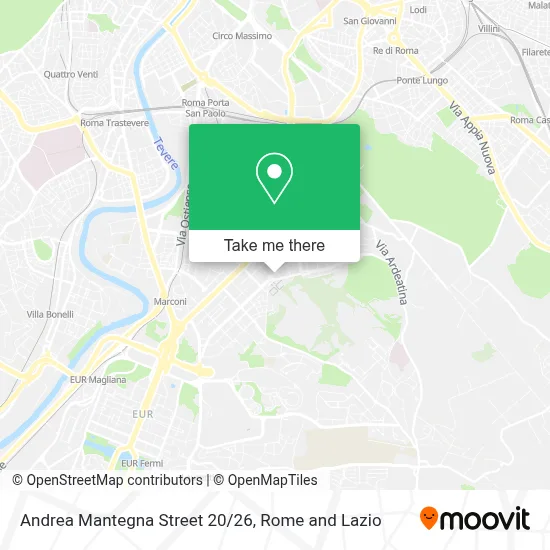 Andrea Mantegna Street 20/26 map