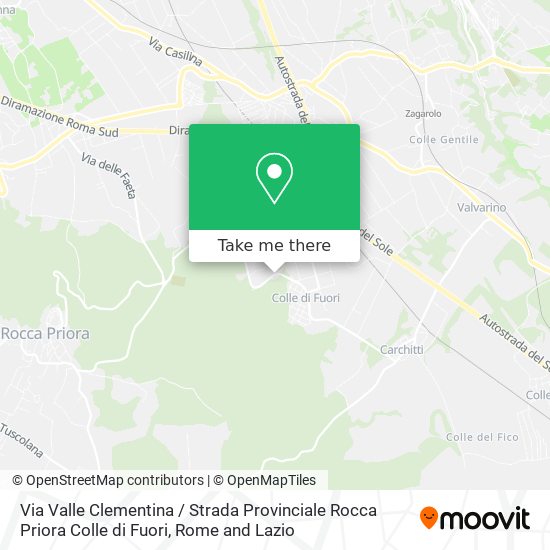 Via Valle Clementina / Strada Provinciale Rocca Priora Colle di Fuori map