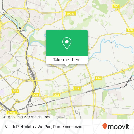 Via di Pietralata / Via Pan map