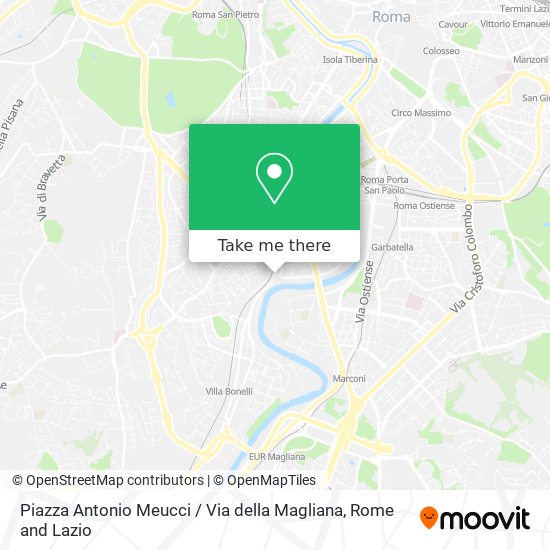 Piazza Antonio Meucci / Via della Magliana map