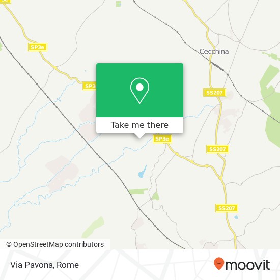 Via Pavona map
