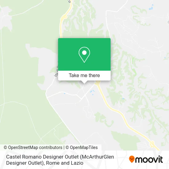Castel Romano Designer Outlet (McArthurGlen Designer Outlet) map
