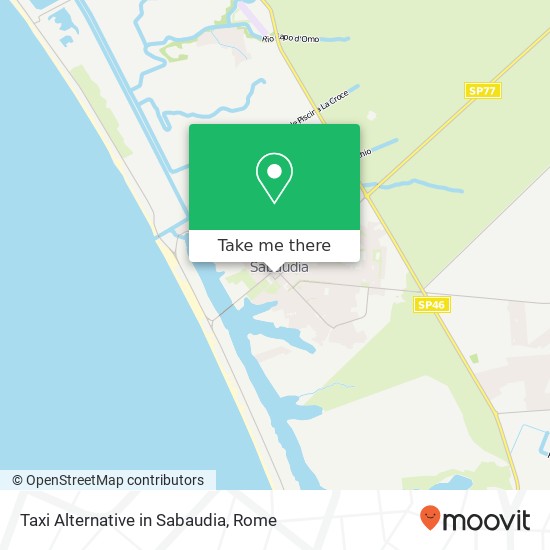 Taxi Alternative in Sabaudia map