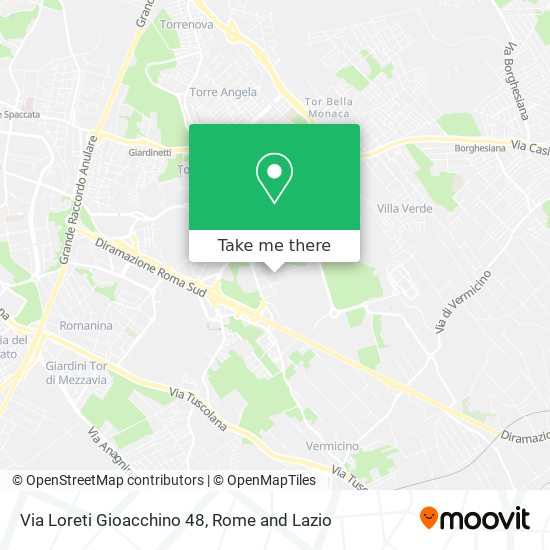 Via Loreti Gioacchino 48 map