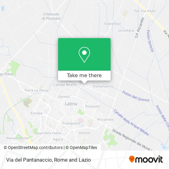 Via del Pantanaccio map