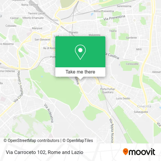 Carroceto Street 102 map