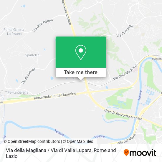 Via della Magliana / Via di Valle Lupara map