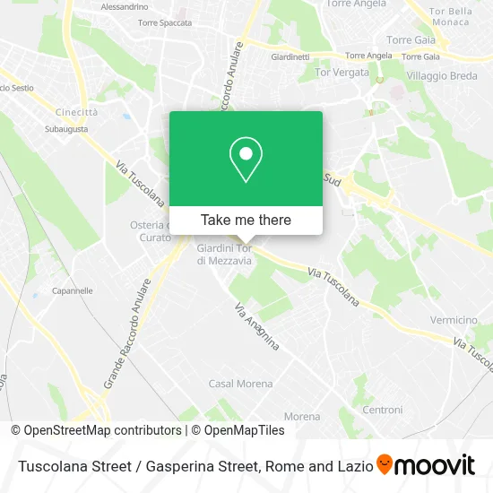 Tuscolana Street / Gasperina Street map