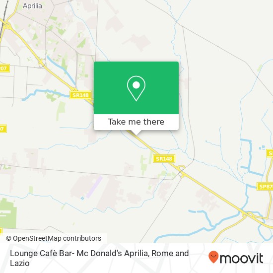 Lounge Cafè Bar- Mc Donald's Aprilia map