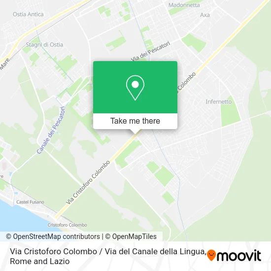 Via Cristoforo Colombo / Via del Canale della Lingua map