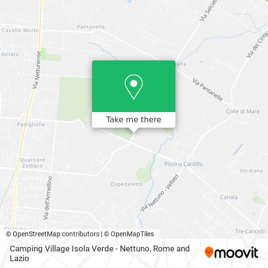 Camping Village Isola Verde - Nettuno map