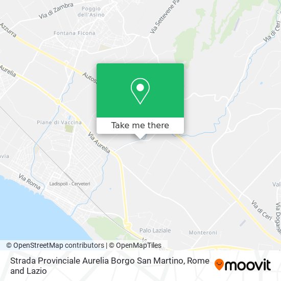 Strada Provinciale Aurelia Borgo San Martino map