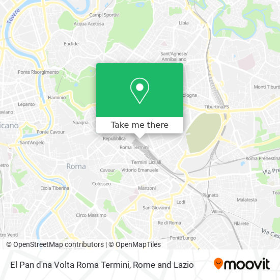 El Pan d'na Volta Roma Termini map