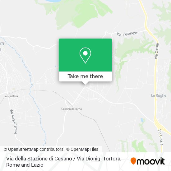 Via della Stazione di Cesano / Via Dionigi Tortora map