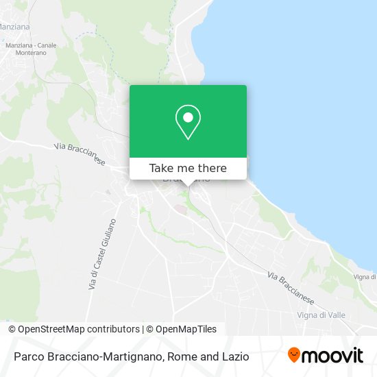 Parco Bracciano-Martignano map