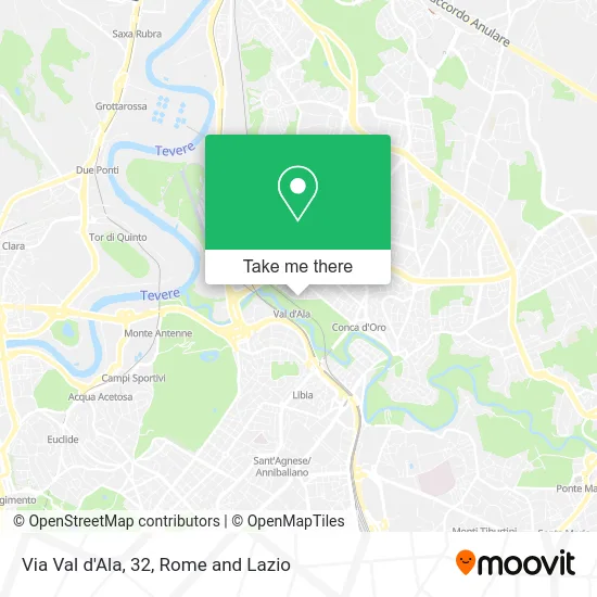 Via Val d'Ala, 32 map