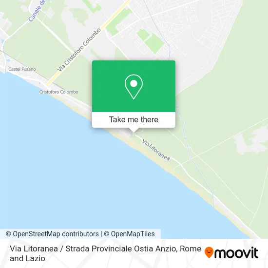 Coastal Road / Ostia Anzio Provincial Road map