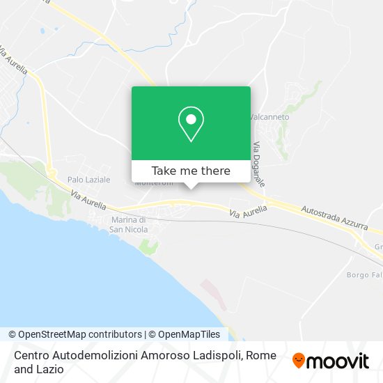 Centro Autodemolizioni Amoroso Ladispoli map