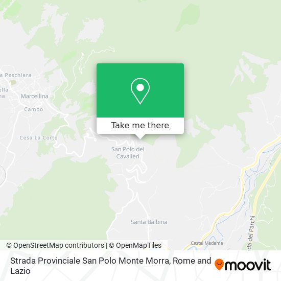 Strada Provinciale San Polo Monte Morra map