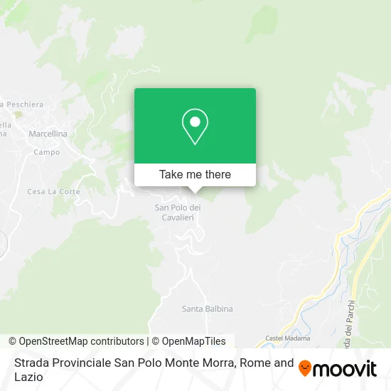 San Polo Monte Morra Provincial Road map
