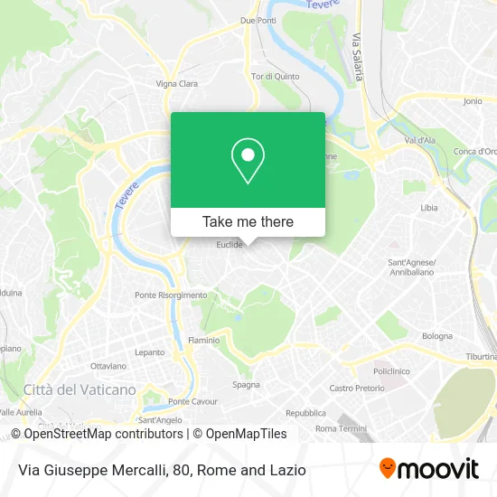 Giuseppe Mercalli Street, 80 map