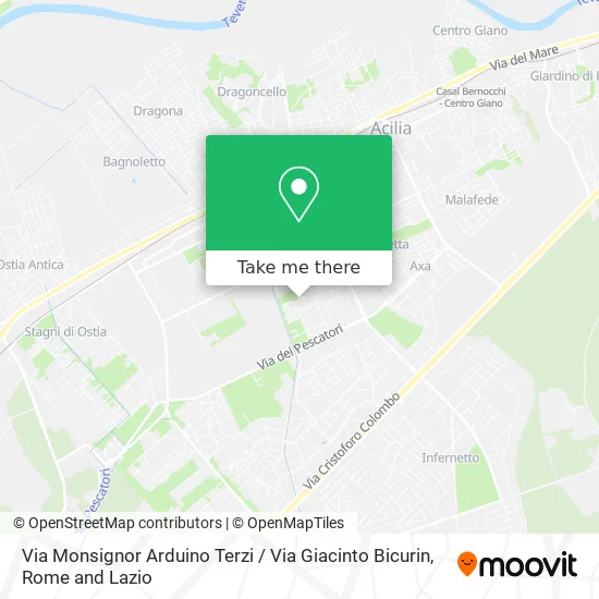 Monsignor Arduino Terzi Street / Giacinto Bicurin Street map