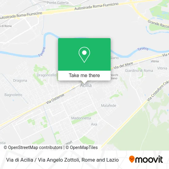 Via di Acilia / Via Angelo Zottoli map