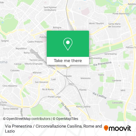 Via Prenestina / Circonvallazione Casilina map