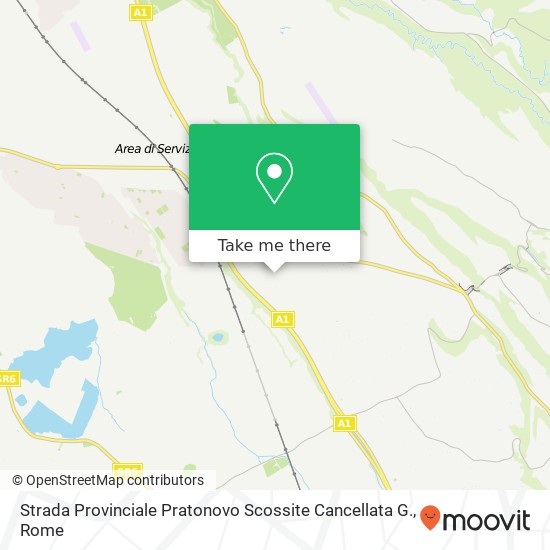 Strada Provinciale Pratonovo Scossite Cancellata G. map