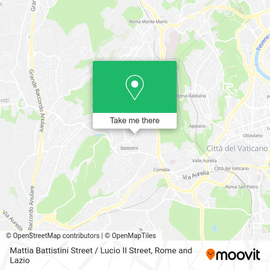 Mattia Battistini Street / Lucio II Street map