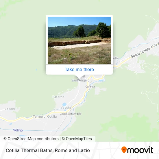 Cotilia Thermal Baths map